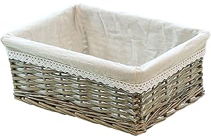 rismart Canastas Decorativas de Mimbre de Ratán Aperitivos Panes Servicio Almacenamiento