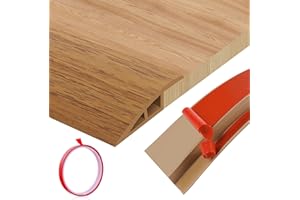 JAHOMFAI Floor Transition Strips Double Sided Self Adhesive Door Threshold Strips for Doorways, Laminate Threshold for Gaps Carpet Floor Tiles