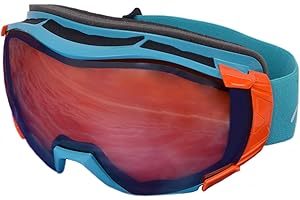 Rapid Eyewear Corbier Blue SKI AND SNOWBOARD GOGGLES To WEAR OVER GLASSES for Men and Women. Mirror UV400 Snow Anti Fog System. OTG Snow Goggles That Fit Over Spectacles. Black and White