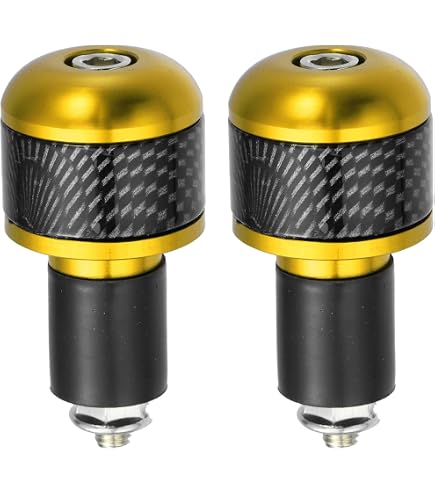 22mm Lenkergriffe Mit Endstopfen – Alu-Griffe Für Motorrad (Gold, 2 Stück)