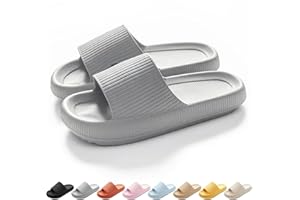 QJJQ Badeschuhe Herren Damen Cozislides Original Slippers Wolke Schlappen Super Weich rutschfest Badelatschen Hausschuhe Sommer Pantoletten Badeschlappen Flip Flops