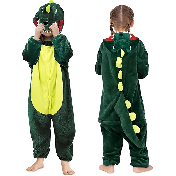 Udeki Adulte Enfants Grenouillères Toison Pyjamas Déguisements Costume Dessin Anime Tenue Capot Halloween Carnaval Fête Unisexe