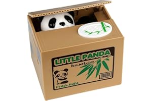 HmiL-U Stealing Coin Money Box Automatic Stealing Coin Cent Penny Cat Piggy Bank With Voice Christmas/Birthday Gift for Kids Child (Panda)