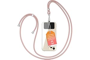 EAZY CASE Chaîne Universelle pour téléphone Portable, adaptée à Tous Les Smartphones, Tour de Cou, Housse avec Cordon, Sangle pour téléphone cellulaire adapté à Toutes Les Pochettes, Or Rosé