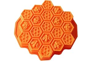 MEETOZ Vzer 19 cavité Flexible Nid d'abeille Moules à gâteaux pour enfants gâteau de cuisson en silicone Moule à chocolat