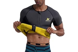 NINGMI Gilet De Sudation Homme Néoprène T-Shirts Débardeur Vêtement de Sudation