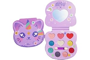 MockTota trucchi per bambina, valigetta trucchi e lavabili per bambini, kit di trucco da Halloween per bambini, kit di trucco da principessa DIY per bambina, Regali adorabili per bambine (10 colore)