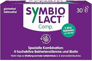 ‎SYMBIOPHARM SymbioLact Comp.: Probiotisches Pulver, Milchsäurebakterien und Biotin für Darm und Darmschleimhaut, 30 Beutel