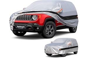 Holthly 10 couches de housse de voiture SUV pour Jeep Renegade(2014-2025), 100 % housse de voiture étanche, protection UV, anti-vent, anti-poussière.