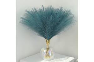 GEFIRE 30 Stücke Blau Künstliche Pampasgras, Naturalnh Künstlicher Pampasgras, Pampasgras Klein, Trockenblumen Deko, Pampasgras Künstlich, Trockenblumen Rosa, Deko Boho for Wedding, Living