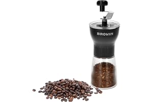 Browin 320500 Ręczny młynek do kawy z regulacją stopnia zmielenia, prezent dla kawosza