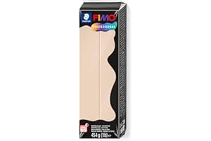 STAEDTLER ofenhärtende Modelliermasse FIMO Professional, beige, Großblock 454g, Feste Konsistenz für Filigrane Arbeiten, speziell für Profis und Künstler, 8041-44