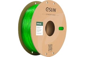 eSUN TPU 95A Filament 1,75 mm, Elastyczny Termoplastyczny Poliuretan (TPU), Dokładność Pomiaru +/- 0,05 mm, Szpula do Drukarki 3D w Opakowaniu Próżniowym, Przezroczysty Zielony