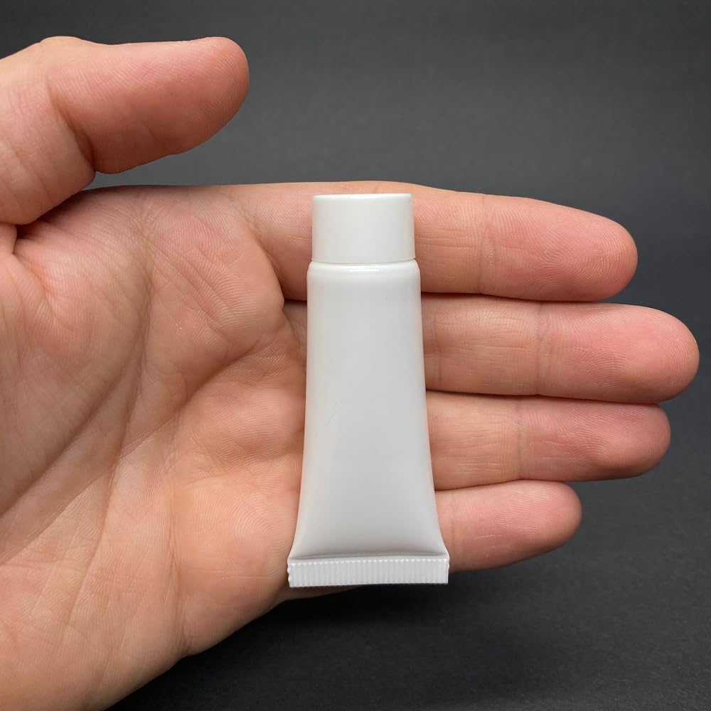 Beyaz Boş Krem Tüpü 10ml, Merhem Tüpü, Beyaz Lipgloss Tüp 10 ml x 3 Adet