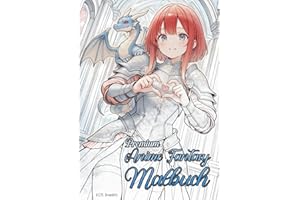 Premium Anime und Manga Fantasy Malbuch – Perfektes Geschenk für Mädchen, Jungs und kreative Erwachsene: 50 wunderschöne, qualitativ hochwertige ... ein traumhaftes, entspanntes cozy Erlebnis