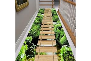 HIYOUGO Teppichläufer, rutschfest, Küchenteppich, weich, modern, maschinenwaschbar, für Wohnzimmer, Schlafzimmer, Eingangshalle, 5 Designs