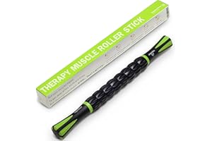 Supportiback 𝗧𝗘𝗡𝗦𝗜𝗢𝗡-𝗥𝗘𝗗𝗨𝗖𝗜𝗡𝗚 Muscle Therapy Massage Stick - 360° Coverage - Ridged Gears for Deep Release - BIO-Based & Carbon-STRENGTHENED - Physiotherapist Designed
