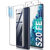 TOCOL Kompatibel mit Samsung Galaxy S20 FE 4G/5G TPU Hülle Silikon, 2 Stück Schutzfolie 2 Stück Kamera Schutzfolie, 9H HD Kla