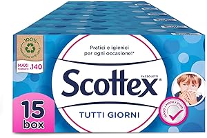Scottex Taschentücherbox, 15 Boxen à 140 Taschentücher