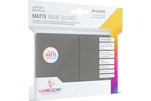 Gamegenic GGS11037ML Matte Prime Sleeves (100-Pack), Dark Grey