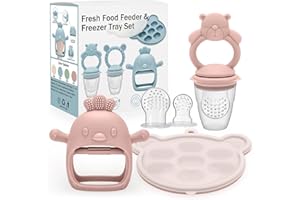 CLDY Baby Fruit Food Feeder - Breastmilk Popsicle Freezer Molds - Baby Food Storage Containers, Baby Food Freezer Trays for Toddler Teething & Infant Self Feeding