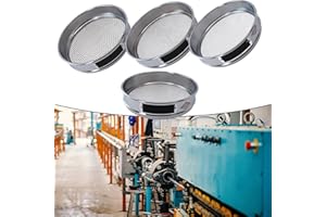 KHIRONHIVE Probeninspektion verchromtes Sieb Edelstahlrahmen mit verschiedenen Maschenweiten (4 bis 600), perfekt für Labor und Lebensmittelindustrie (70 Mesh)