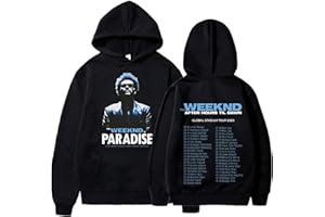 OUHZNUX Felpa con Cappuccio The Weeknd Maglione con Cappuccio Moda Casual Pullover Sportivo Unisex Uomo Donna Felpe XS-3XL