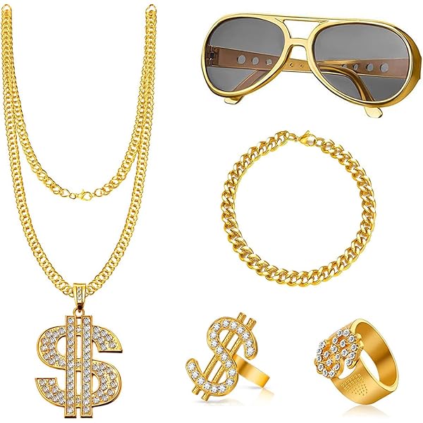 Collana Dollaro Widmann Milano - Gioiello Hip Hop, Gangster, Per Feste E Carnevale