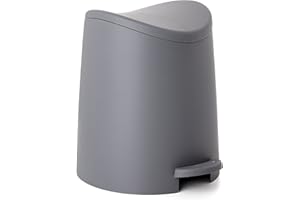 TATAY Cestino Bagno con Pedale Standard 3L | Design Pratico e Funzionale | Plastica di Alta Qualità | Compatto e Facile da Usare | Prodotto in Spagna | 19x21,8x22,1cm – Grigio