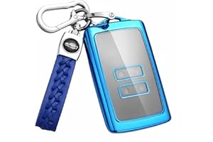 MEDZUK 【5 Couleurs】 Compatible avec Dacia Sandero 3 | Sandero Stepway 3 2020-2023 2024 Coque de clé de Voiture avec porte Clés Accessoire Protection (Bleu)