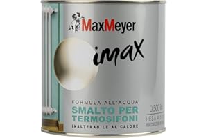 MaxMeyer Smalto satinato all'acqua per termosifoni Termosifoni BIANCO PANNA 0,5 L