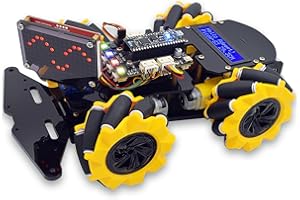 Adeept Kit de construcción de robot 4WD omnidireccional con ruedas mecanum para ESP32-S3 Banana Pi PicoW-S3 STEM control remoto y aplicación controlada por aplicación, robótico con código Python PDF