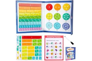 Fraction Puzzle - 22x18.5cm Magnetic Math Learning Set for Kids