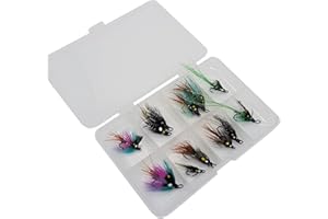 BestCity Fly Fishing Sea Trout & Salmon Flies Doubles, Jungle Cock (painted) pack of 12 size 10-14#151D