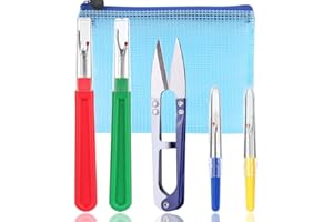 LUOKEFE 4 Pcs Seam Ripper, Big and Small Stitching Thread Unpicker, Thread Cutter Remover, Seam Rippers for Sewing, Stitch Ripper with Scissor, Storage Bag, Storage Box for Sewing Needlework DIY Craft