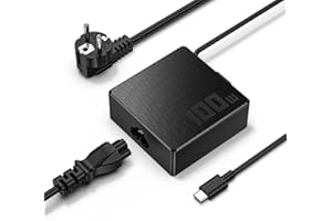 shefor Chargeur Rapide USB C 100W pour Lenovo, HP, Dell, Mac Book Pro, ASUS, Acer, Samsung, Huawei, Xiaomi Air, Chargeur d'ordinateur Portable de Type C 20V 5A