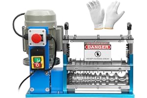 Elektrische Kabelabisoliermaschine, Towallmark 370W Kabelschälmaschine, 1,5-38mm & 75 ft/min Kabel Abisolierwerkzeug mit 11 Löcher 10 Klingen, Wire Stripping Peeling Machine für Kabelbaumverarbeitung