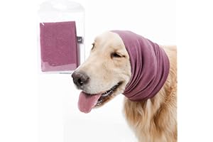 FOZKIERY Cache-oreilles pour chien pour soulager l'anxiété, capuche apaisante pour le toilettage et le séchage du bain, protection d'oreille pour chats et chiens (taille L)