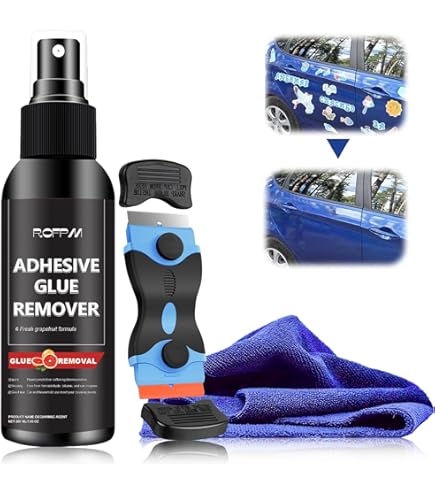 Spray Togli Colla E Adesivi - Kit Con Raschietto Per Auto E Superfici - Foto 14
