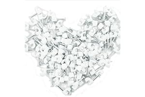 EASYKEENECOM 100pcs Small Cable Clips,3mm Round Cable Clips Assortment Cable Holder Management Wire Tidy Clips