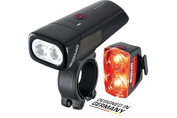 SIGMA Sport - Buster 1100 | Éclairage vélo Avant de 1100 lumens | Lumière Avant Rechargeable avec Cinq Modes d'éclairage | avec Fonction « Quick Release » pour Fixation Rapide