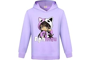 YUANZLN Aphmau Girls Hoodie Sports Sweatshirt Kids Casual Clothing Cute Cartoon Printed Clothes Top