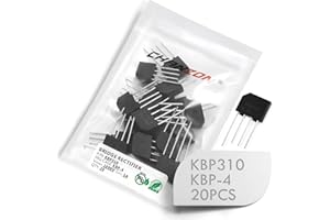 (Paquete de 20 piezas) Chanzon KBP310 Diodo rectificador de puente 3A 1000V KBP-4 (SIP-4) Monofásico, onda completa 3 Amp 1000 voltios Diodos electrónicos de silicio