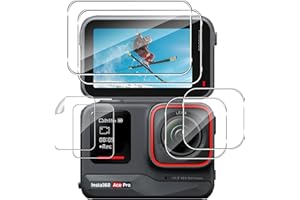 Aerku Schutzfolie für Insta360 Ace Pro für Panzerglas Displayschutz, Kameraschutz Zubehör [2+2+2 Stück], Anti-Kratzen Panzerfolie Ultra-klar 9H Härte Kamera Schützen Displayschutzfolie