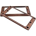 Guyker Flat Metal Humbucker Pickup Mounting Ring Set - Bridge Neck Pickups Cover Frame Replacement Part for Electric Guitar or Precision Bass(2PCS, bronze)