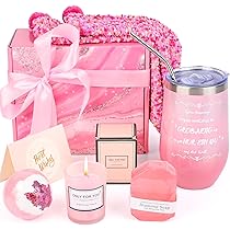 MUJUZE Geschenkset Für Frauen - Positive Glas & Duftkerze Für Beste Freundin & Kollegin