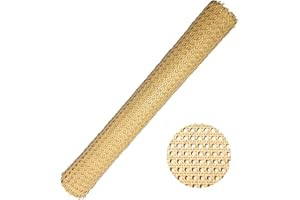 SELLINER 23.6" Width Cane Webbing Roll 6.6ft Plastic Rattan Material for DIY Projects and Furniture Upgrades, Ideal for Repairing and Updating Chairs Cabinets, Premium Cane Webbing Roll for Home Improvement
