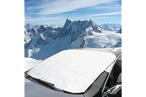 GLAUSTALOS Copriparabrezza Auto Inverno, Telo Antighiaccio per Auto, Telo Parabrezza Auto Antigelo, Telo Antigelo per Auto, Copertura Parabrezza Auto Adatto per Protezione da Vento Neve Ghiaccio