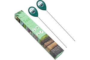 XLUX Lot de 2 capteurs d'humidité du Sol à Longue sonde pour Utilisation Profonde, capteur de Moniteur d'eau, hygromètre pour extérieur et intérieur, Grandes Plantes en Pot, Fleurs, Jardinage