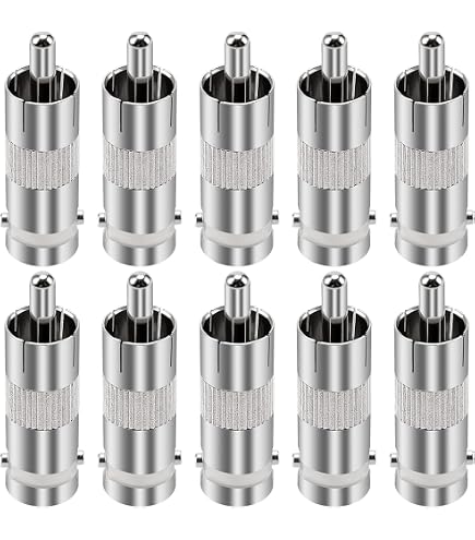 5x Adattatore BNC Femmina A RCA Maschio - Connettore Coassiale Per Videosorveglianza CCTV, Adaptout, Garanzia 2 Anni